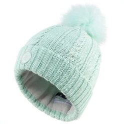 WEDZE KIDS’ SKI HAT - CABLE-KNIT FUR WOOL -Ski Gear Store k153d26dff8ea913f9c90ec85bb3b3060