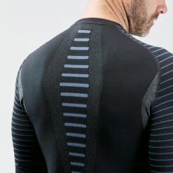 WEDZE Men’s Seamless Ski Base Layer Top BL 980 – Blue/Grey -Ski Gear Store k53116a60db7320604172cf6ac68a26af