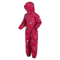 Regatta Childrens/Kids Pobble Peppa Pig Floral Waterproof Puddle Suit (Pink Fusion) -Ski Gear Store k7e71076a21939d6526b2350f3230b704