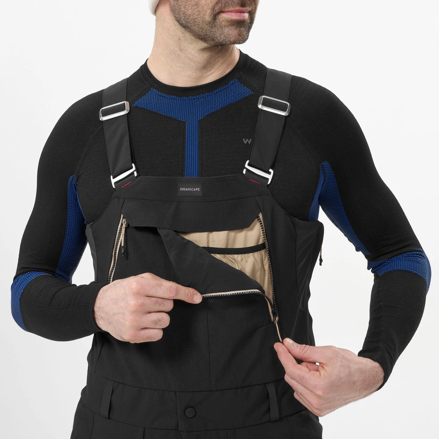 Men's Waterproof Snowboard Salopette Trousers SNB 900 UP 4 Men's Waterproof Snowboard Salopette Trousers SNB 900 UP - Image 4