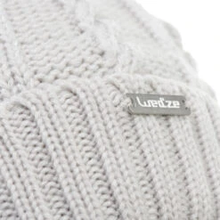 WEDZE KIDS’ SKI HAT - CABLE-KNIT FUR WOOL -Ski Gear Store k9e877094e2dd639a660306c8848009a9