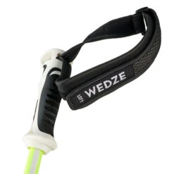 WEDZE Women's Downhill Ski Poles Boost - White And Yellow -Ski Gear Store ka0b0816aba2f14e878022f260b225a87