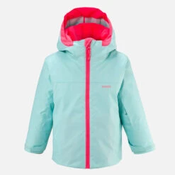 WEDZE KIDS' WARM AND WATERPROOF SKI JACKET 500 PULL'N FIT RED / NAVY -Ski Gear Store ka203bf1d7ac7e85286bb6b8569cfd000