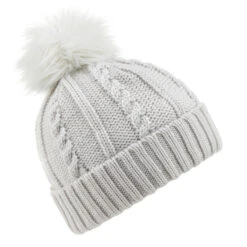 WEDZE KIDS’ SKI HAT - CABLE-KNIT FUR WOOL -Ski Gear Store ka7191009bbeb2596f014907e0b915733