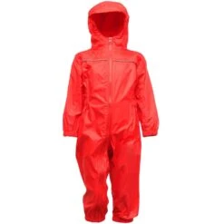 Regatta Professional Junior Childrens/Kids Paddle Rainsuit (Classic Red)