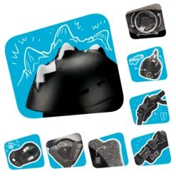 Ski Helmet For Teens And Adults | Matt Black | Crazy Safety | EN 1077 Certified -Ski Gear Store kb7c61f62ebe83af6d6c232b179b938a4