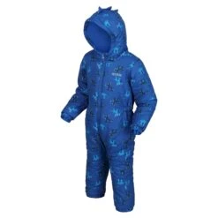 Regatta Childrens/Kids Penrose Dinosaur Puddle Suit (Nautical Blue) -Ski Gear Store kbd84472a3121b3b27f9c5567037b2a32