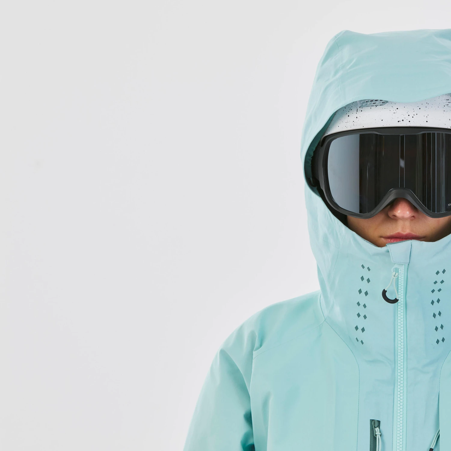 WEDZE Women's Ski Jacket FR900 Turquoise 5 WEDZE Women's Ski Jacket FR900 Turquoise - Image 5