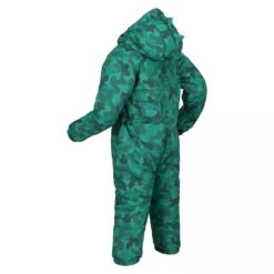 Regatta Childrens/Kids Penrose Camo Puddle Suit (Jellybean Green) -Ski Gear Store kc5ca3fd56b6e857d24a8027be04b0696