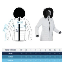 WEDZE Women's Mid-Length Warm Ski Jacket 100 -Ski Gear Store ke0e8c64d605012a2d216513fb704483f