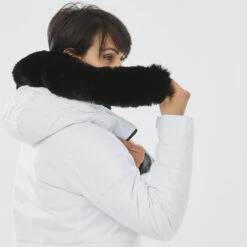 WEDZE Women's Mid-Length Warm Ski Jacket 100 -Ski Gear Store kf491a961859cf6df4eb248c669f02a7d